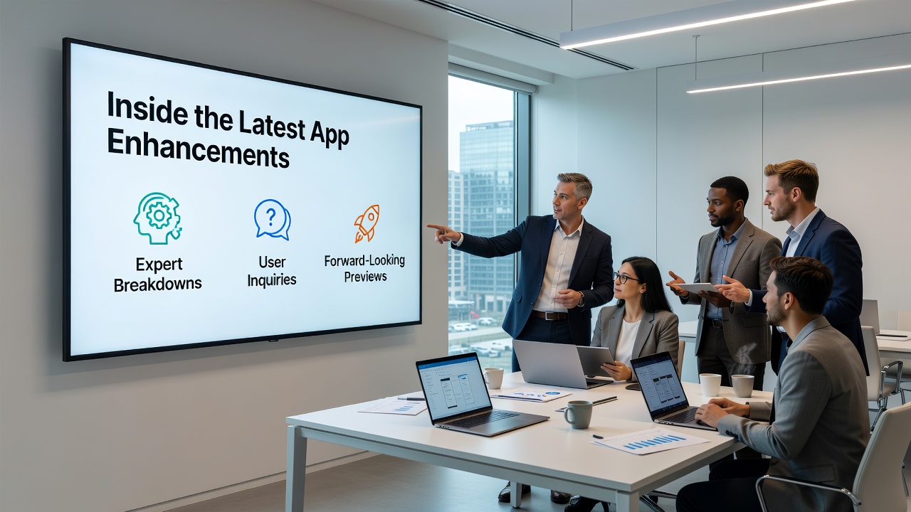 Graph illustrating user engagement trends and inquiry resolution rates for app updates